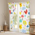thumbnail image 3 of Manfei Kids Girls Rainbow Blackout Curtains Set of 2 (52x84 Each), Cute Flower Floral Window Curtains, Children Kawaii Curtains and Drapes, Luxurious Home Decor, 3 of 6