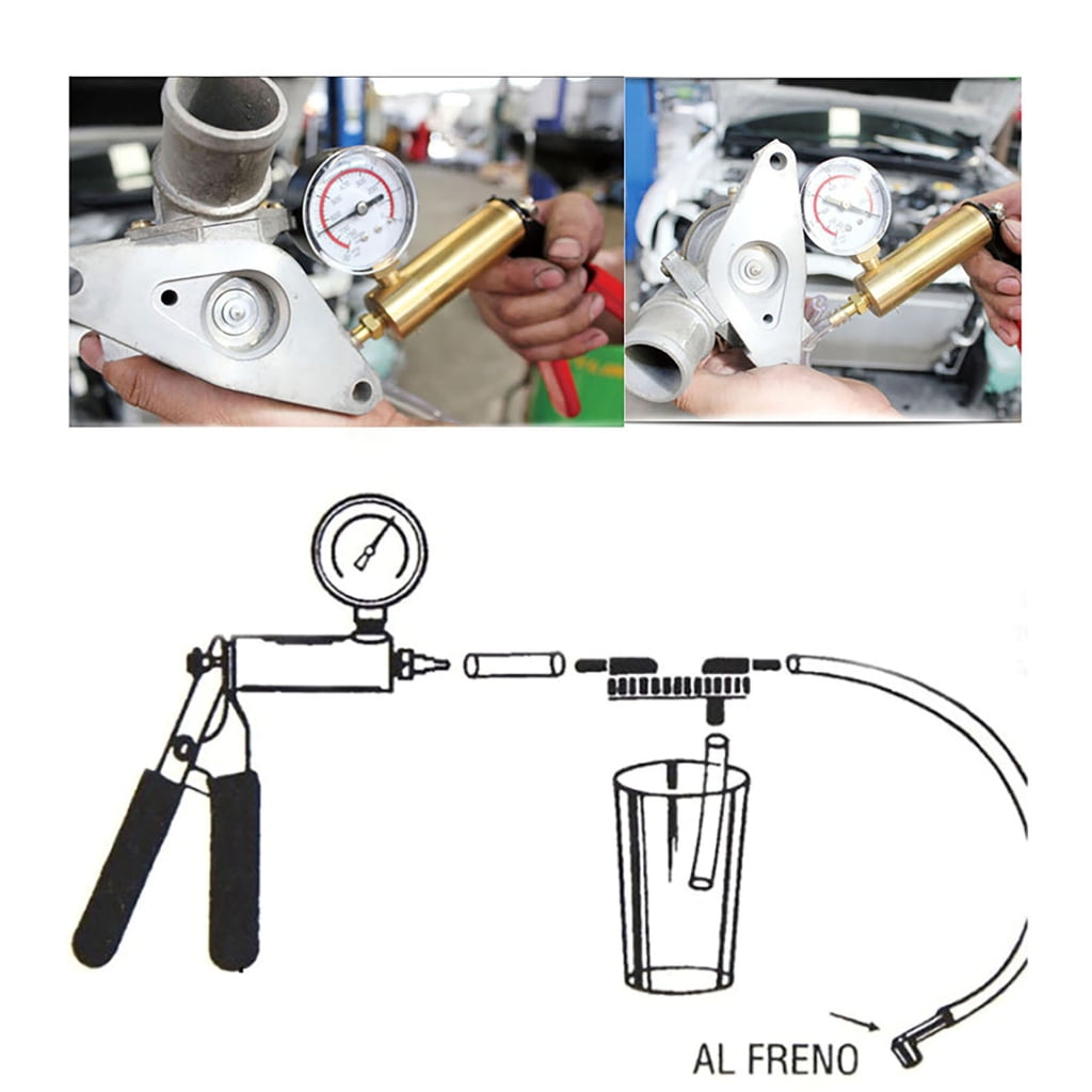 Yokua Brake Bleeder Kit with Hand Vacuum Pump with Gauge Adapter Automotive Brake