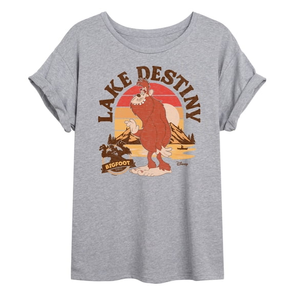 A Goofy Movie - Lake Destiny Bigfoot - Juniors Oversized Graphic T-Shirt