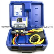 Yellow Jacket 40813 Refrigeration System Analyzer w/ Titan 4-Valve Manifold & 1/4" Ryb Charging Hose