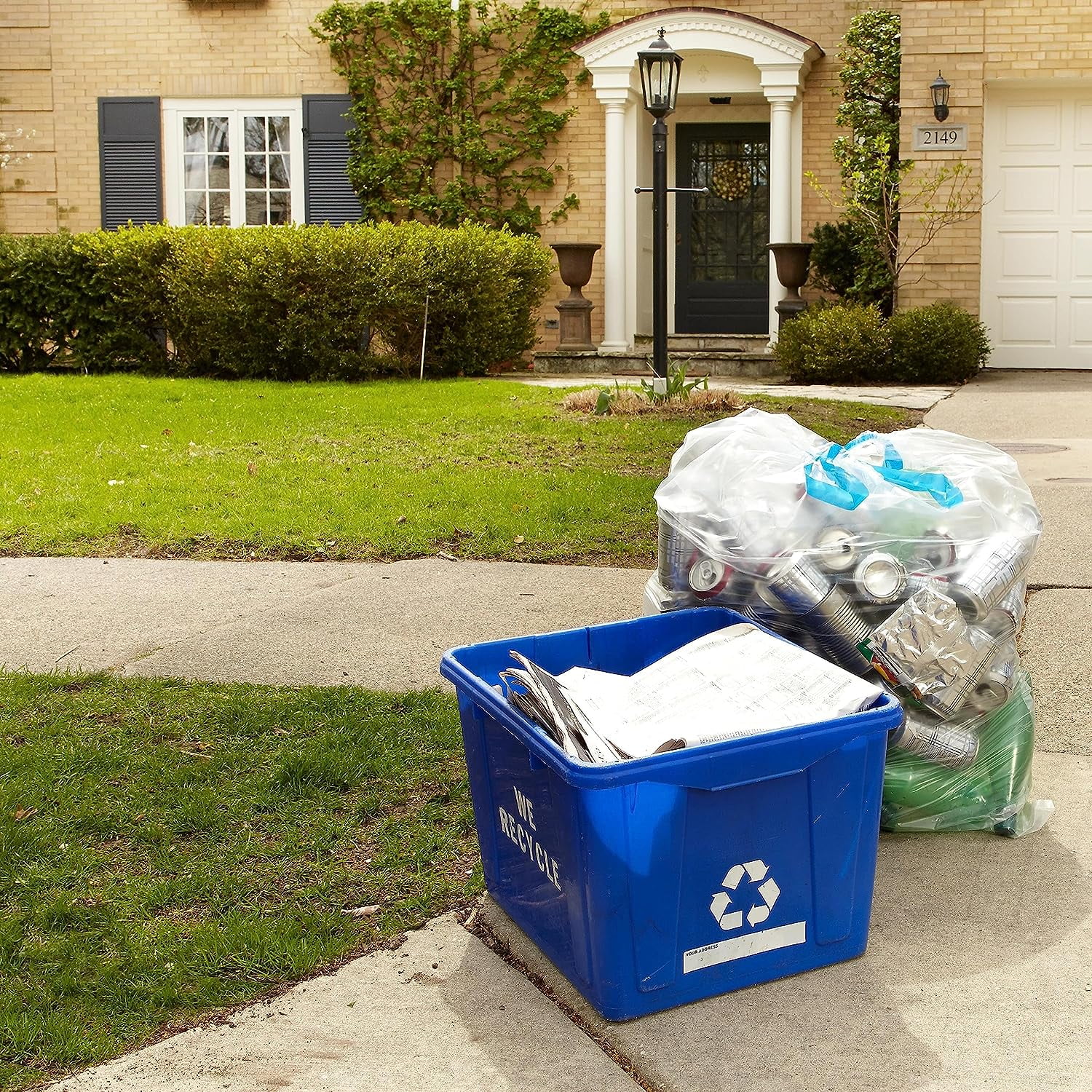 Hefty Recycling Trash Bags, Blue, 13 Gallon, 60 Count Blue 13