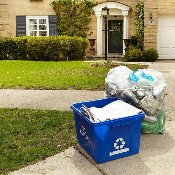 Hefty Recycling Trash Bags Clear 13 Gallon 60 Count Walmart Business Supplies