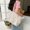 Creamy-white, variant on Korean Fashion Nylon Shoulder Bag with Personalized Drawstring High Quality Handbag Casual Large Capacity Women's Shopping Bag