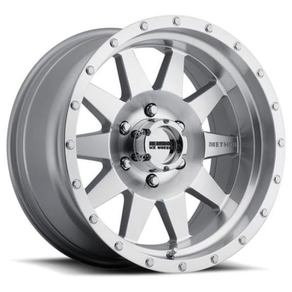 17 x 8.5 in. MR301 The Standard 0 mm Offset 6 x 5.5 mm Bolt Pattern 108 mm Center Bore Wheel, Machined & Clear Coat