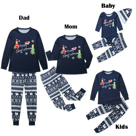 

Christmas Family Matching Pajamas Set Parents Kids Tops Pants Homewear Sleepwear Homewear