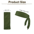 thumbnail image 2 of Uxcell Head Ties Headband Ninja Karate Headband Adjustable Sports Tie Back Deep Green, 2 of 7