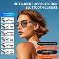 thumbnail image 2 of Cross-Border Bluetooth Glasses AI Translation Smart Glasses Listening to Music Calling Driving UV Protection Polarized Lenses 5.3 Blue, 2 of 9