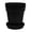 Black, variant on Mintra Garden - 15cm Round Garden Pots 4pk - (15cm Diameter - 5.9inW x 5.5inH)