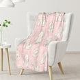thumbnail image 2 of Bunny Blanket - Soft Fuzzy Throw Blankets for Girls - 40"x50" Crib Size Blanket for Bed & Couch - Pink Cute Throws Giftsd Sofa, 2 of 6