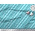 thumbnail image 3 of Soimoi Green Moss Georgette Fabric Texture & White Star Print Sewing Fabric Yard 42 Inch Wide, 3 of 3