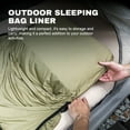 thumbnail image 4 of Grey Polyester Travel Sleeping Bag Liner - Lightweight Portable Envelope Style with Elasticity, Machine Washable, Protective Barrier for Dirt/Sweat, Ideal for Hotel/Outdoor Camping, (180+30)*80cm, 4 of 7