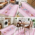 thumbnail image 5 of Pink Summer Coastal Area Rugs 4'x6', Washable Small Throw Rugs for Office Bathroom, Modern Ocean Waves Starfish Shell Indoor Outdoor Rug Non-Slip Low Pile Carpet Runner Reversible Floor Mats, 5 of 8