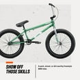 thumbnail image 5 of Mongoose Legion L60 Freestyle BMX Bike, 20-Inch Wheels, Ages 8 and up, Green, 5 of 7