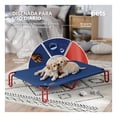 thumbnail image 4 of Cama Elevada para Perro con Malla Transpirable, Catre de Mascotas Esquimal(Azul - Rojo,110x76x20 cm), 4 of 7