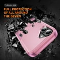 thumbnail image 5 of Compatible with Apple iPhone 16 Case for Women Men, Military Grade Shockproof Drop Protection Anti-Scratch Bumper Rugged Matte Phone Case Cover for iPhone 16, Pink, 5 of 7