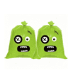 thumbnail image 4 of 2 PCS Halloween Spooky Decor Face Leaf Bags,Pumpkin Face Plastic Storage Bags, Seasonal Yard Leaf Storage and Party Gift Bag Set,Green, 4 of 4