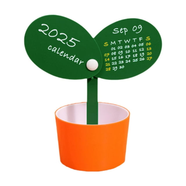 Portalápices con calendario 2025, portátil, ligero, decorativo, calendario de pie, , para regalo de boda, oficina, cafetería, sala de estar