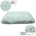 thumbnail image 3 of Oriental Pet Bed, Mandala Oriental Image with Ivy Swirl Lace Like Detailed Art Print, Chew Resistant Pad for Dogs and Cats Cushion with Removable Cover, 24" x 39", Aqua and White, by Ambesonne, 3 of 4