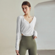 thumbnail image 1 of Traje de yoga de alta gama para mujer, otoño/invierno, mangas largas, entrenamiento, running, pilates, fitness, alto valor estético, 1 of 4