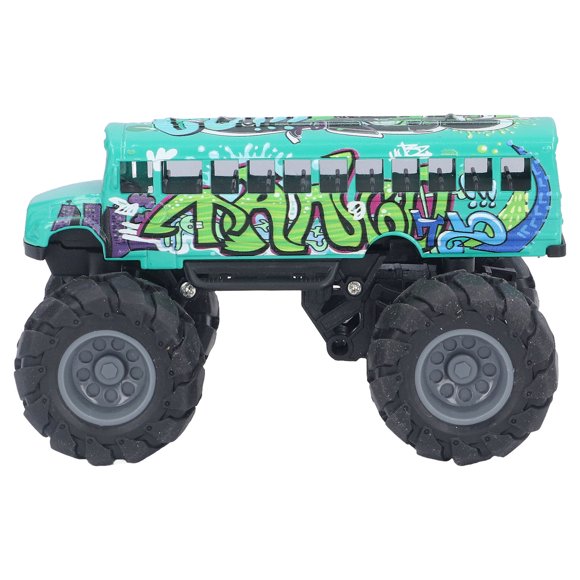 Toy 1:43 Scale Bus Car Model Alloy Large Wheels High Simulation Pull Back School Bus Toy