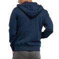 thumbnail image 3 of Men's Fleece Hoodie Heavyweight Cotton Full Zip with Pockets S-3XL Sweatshirt Tops Regular Big & Tall Long Sleeve Solid Menswear Sweaters Casual Plain, 3 of 4
