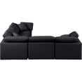thumbnail image 4 of Meridian Furniture Indulge 105" Black Vegan Leather L-Shaped Modular Sectional, 4 of 10