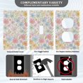 thumbnail image 3 of Yayeee Blank Wall Plate Cover 1-Gang 4.5"x2.7" Home Unused Decorative Outlet, Watercolor Flowers Pattern, 3 of 7