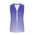 thumbnail image 5 of SZJXBUY Light Cardigan for Women Plus Size Color Block Open Front Casual Sleeveless Cardigans Summer Dressy Gradient Loose Oversized Vests with Pockets Purple,XL, 5 of 5