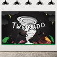 thumbnail image 1 of 2nd Birthday Party Decoration Supplies, Tornado Backdrop for Birthday Party for Boy Girl Children Birthday Party Decor Newborn Video Shooting Studio Prop, 4.9x3.2 FT, 1 of 3