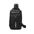 thumbnail image 1 of WRKEKC Sac Bandoulière Imperméable pour Extérieur avec Port USB, Sac de Poitrine Léger en Polyester pour Randonnée, Sangle Réglable et Multiples Poches, 1 of 6