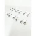 thumbnail image 4 of Time and Tru Women's Jewelry Essentials Simulated Diamond Stud Earrings, 6-Pack, 4 of 5