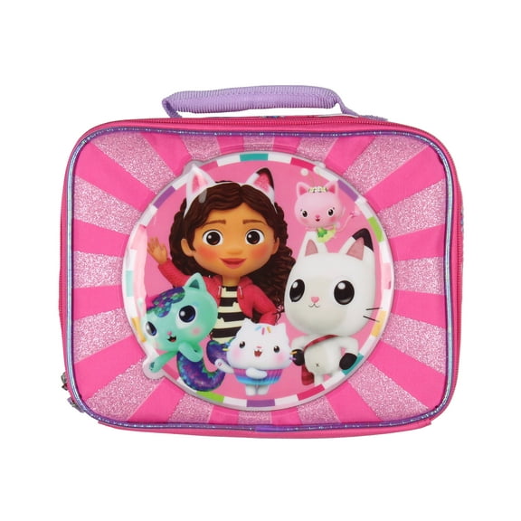 Gabby's Dollhouse Kids Lunch Box Pandy Paws and Kitty Friends Insulated Lunch Bag