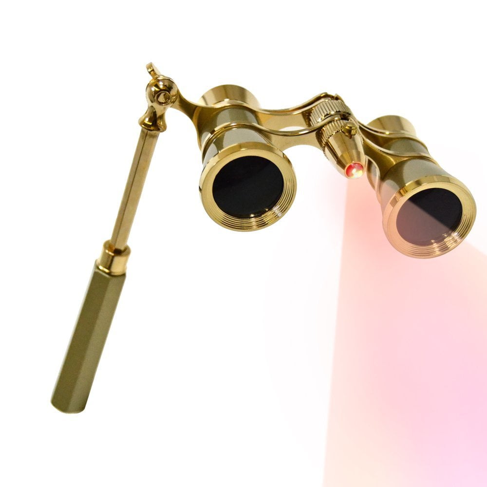 HQRP Brass Opera Theatre Binocular 3X25 Lady Glasses w/Case Optics Lens Coated 