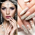 thumbnail image 4 of Unique Bargains 4 Sheet Self-Adhesive Round Rhinestone Stickers 1394Pcs 4mm/6mm Rose, 4 of 5