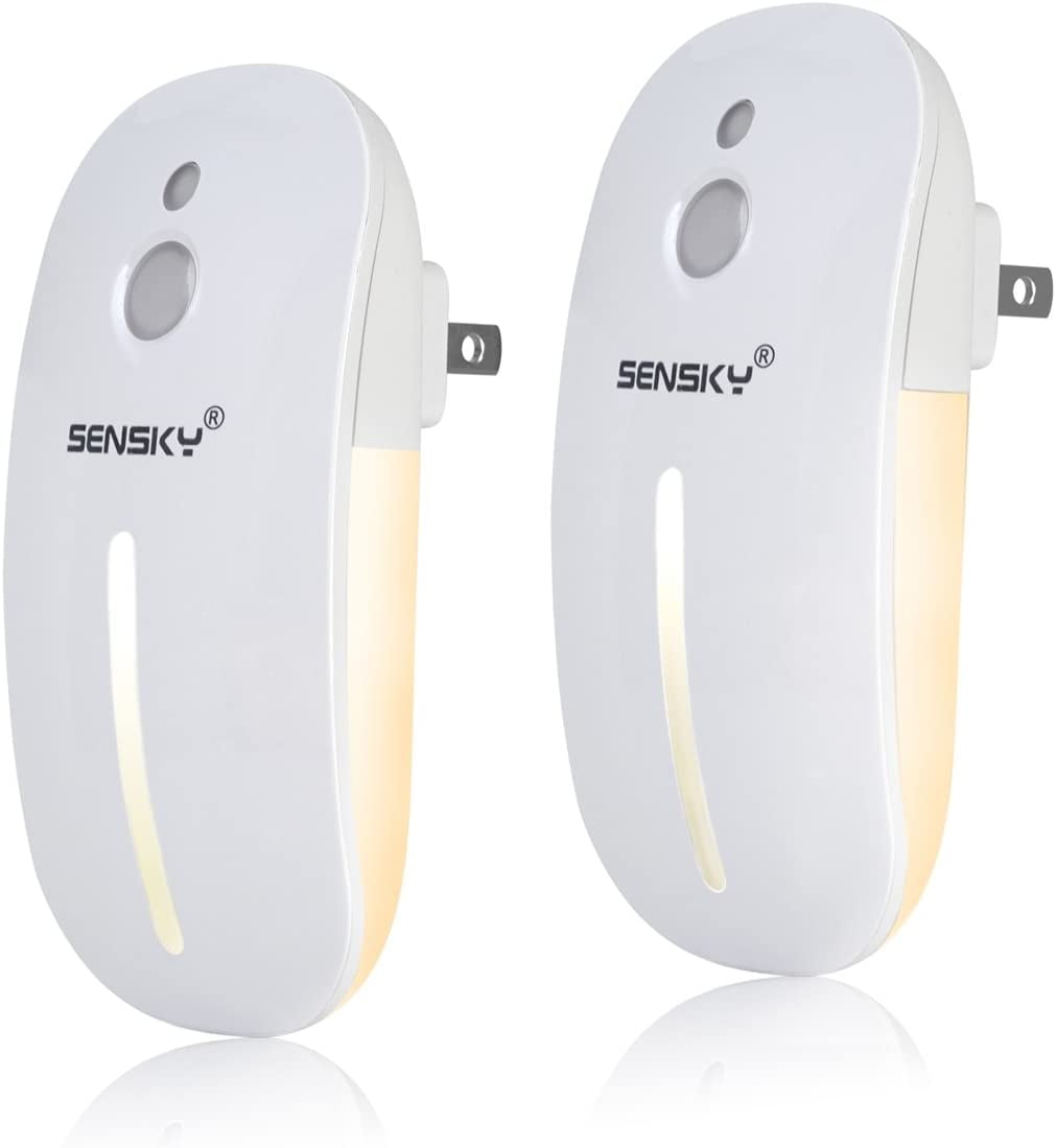 Sensky Plug in LED Night Light with Light Sensor, Brightness Adjustable