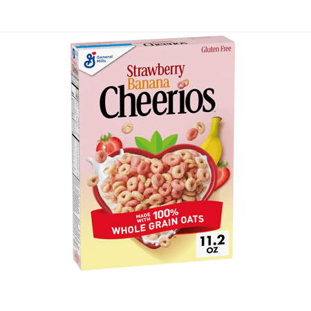 Strawberry Banana , Heart Healthy Gluten Free Breakfast Cereal, Made with Whole Grain Oats, 11.2 oz