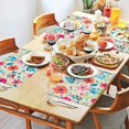 thumbnail image 2 of Pioneer Flower Floral Print Pattern Summer Placemats Table Placemats Set Of 4-Linen Kitchen Washable Placemats Table Mats 12x18 Inch Non-Slip Heat Resistant, 2 of 6