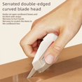 thumbnail image 6 of Magnetic Box Cutter Beige， Utility Mini Retractable Opening Tool School Pocket Function Portable Cutting Students Cardboard Craft Cartons Letter Practical Box Cutter, 6 of 8