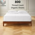 thumbnail image 2 of 21-INCH EXTRA DEEP POCKETS - 100% Organic 800-Thread-Count - Queen Size Organic Cotton Sheet Set- White, 2 of 7