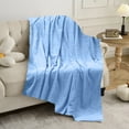 thumbnail image 4 of HengDidi Lightweight Cooling Fleece Blanket for Warm Weather Naps - Breathable Polyester Fabric Ideal for Hot Sleepers Summer Travel and Home Relaxation (70x100cm), 4 of 6