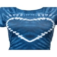 thumbnail image 3 of Femmes Manches Courtes Coeur Graphique Cravate Teinture Imprimer Slim Fit Crop Tops, 3 of 6