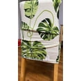 thumbnail image 4 of Set of 4 Dining Chair Covers, Stretch Spandex Dining Room Protector Slipcovers (Style 55, Green Leaves), 4 of 6
