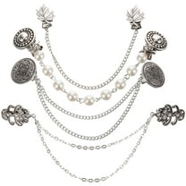 BESTOYARD Women's Dress Shawl Clip Retro Brooch Alloy 4Pcs
