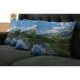 thumbnail image 5 of Ambesonne Nature Throw Pillow Cover 4 Pack, Mountain Lake Scenery, 20", Blue White Green, 5 of 5