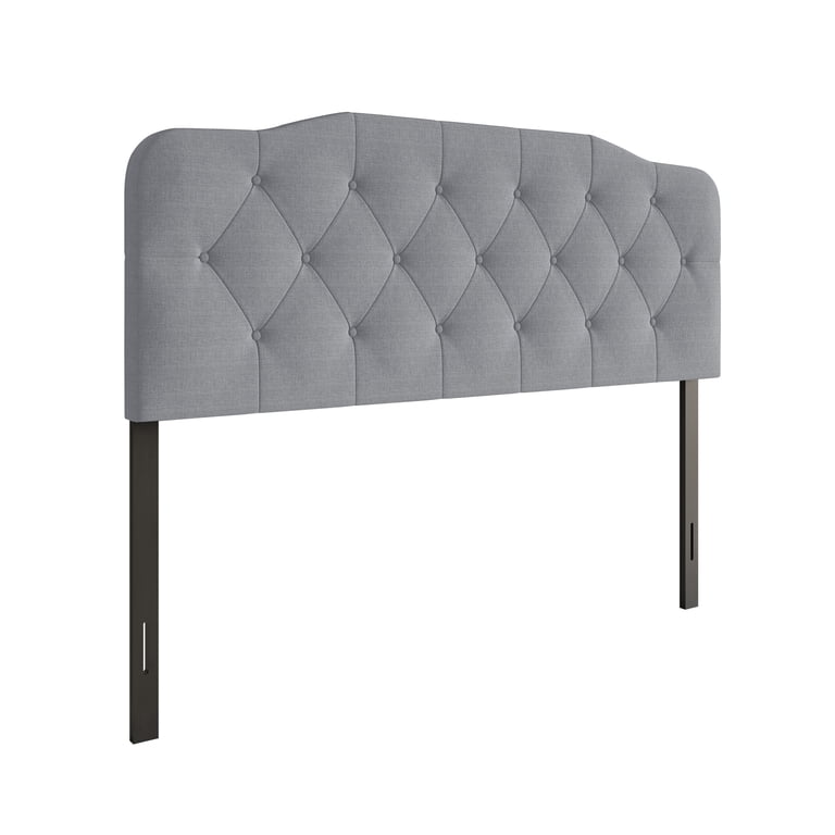 Home Design Angela Twin Button-Tufted Upholstered Headboard photo 2