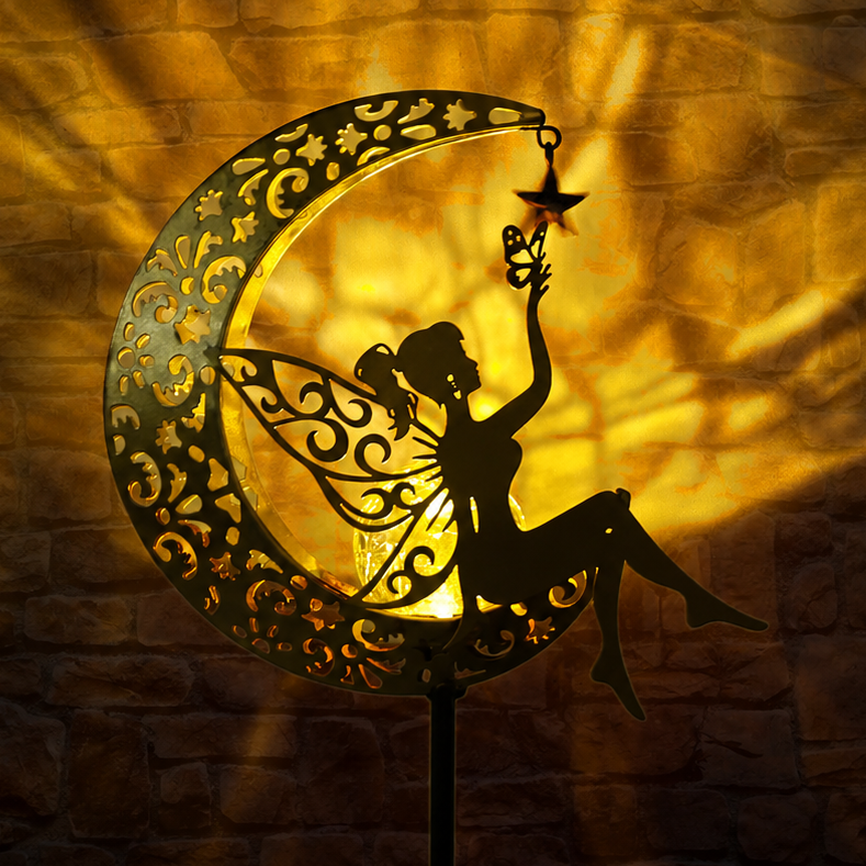 Mehoom 32-Inch Moon Fairy Solar Garden Light photo 2