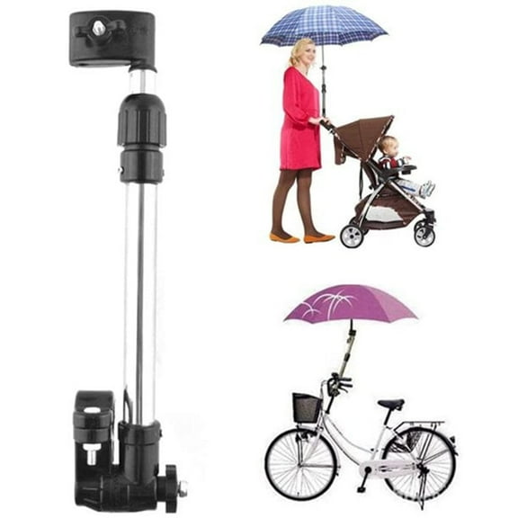 Adjustable Umbrella Mount Holder No Need Any Tooling to Attach Umbrella Clamp, Umbrella Connector Holder to Wheelchairs, Walker, Rollator, Bike, Pram, Stroller,Universal Umbrella Mount Holder