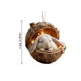 thumbnail image 2 of RICHMJ Forest Animal Acorn Ornaments, Cozy Forest Animal in Pine Cone Ornaments for Christmas Tree, Pine Cone Animals Decor Woodland Creature Collection Acrylic Hanging Ornament for Animals Lover (A), 2 of 8