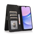 thumbnail image 5 of Asuwish Phone Case for Samsung Galaxy A15 5G/4G Wallet Mobile Accessories Credit Cash Cell Cover with Tempered Glass Screen Protector Flip Zipper Stand Card Holder Slot A 15 G5 15A Women Men Black, 5 of 9