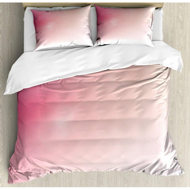 Peach Queen Size Duvet Cover Set Blurred Background Changing